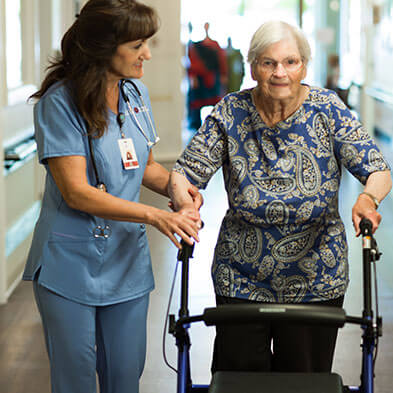 Our skilled nursing team provides the highest quality care to a patient